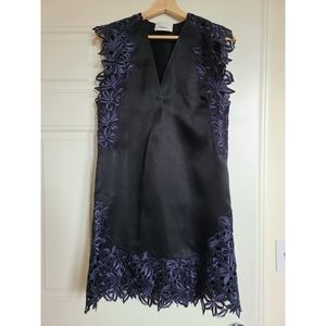 3.1 Phillip Lim satin lace lbd black mini dress 4